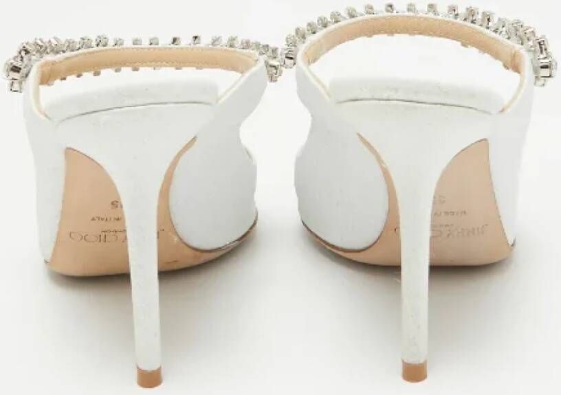 Jimmy Choo Pre-owned Fabric sandals White Dames