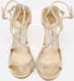 Jimmy Choo Pre-owned Fabric sandals Yellow Dames - Thumbnail 3