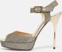 Jimmy Choo Pre-owned Fabric sandals Yellow Dames - Thumbnail 2