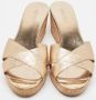 Jimmy Choo Pre-owned Fabric sandals Yellow Dames - Thumbnail 3