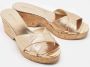 Jimmy Choo Pre-owned Fabric sandals Yellow Dames - Thumbnail 4