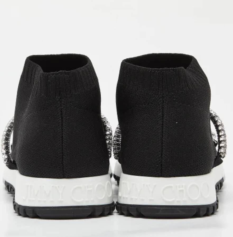 Jimmy Choo Pre-owned Fabric sneakers Black Dames