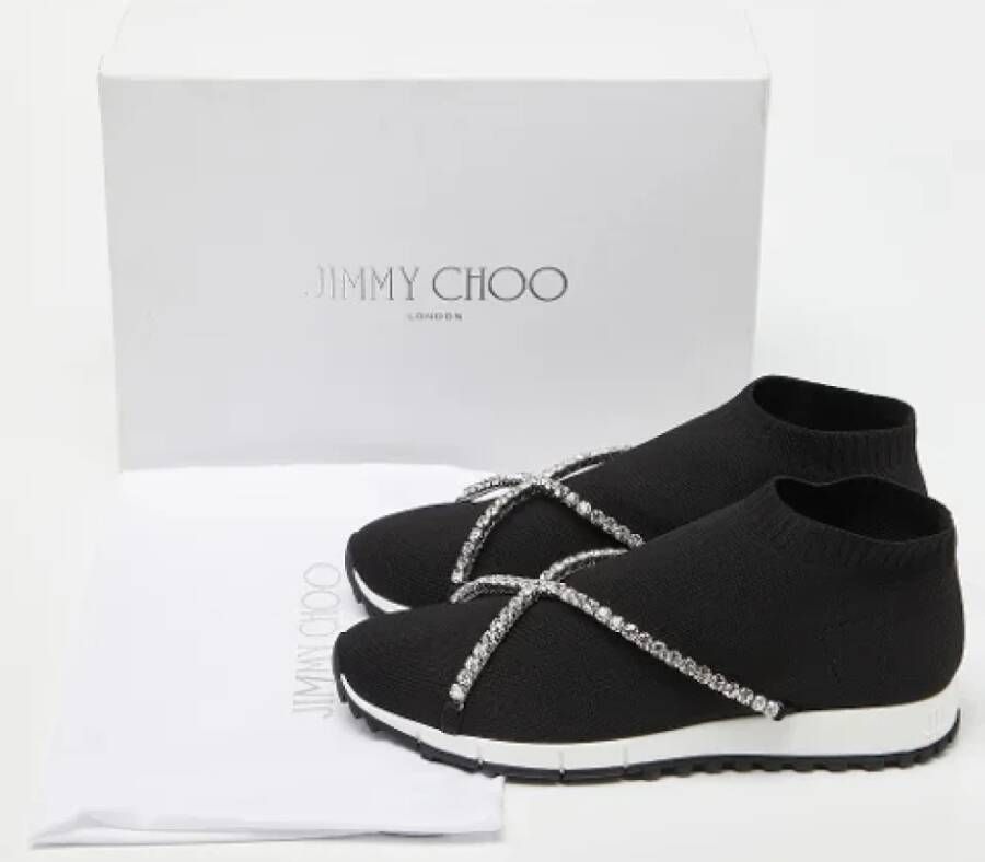 Jimmy Choo Pre-owned Fabric sneakers Black Dames