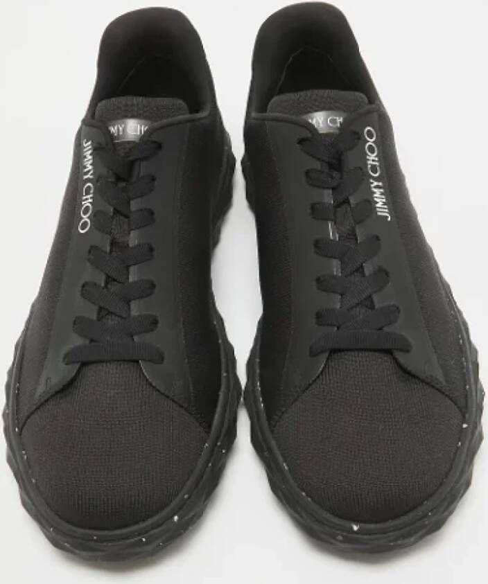 Jimmy Choo Pre-owned Fabric sneakers Black Heren