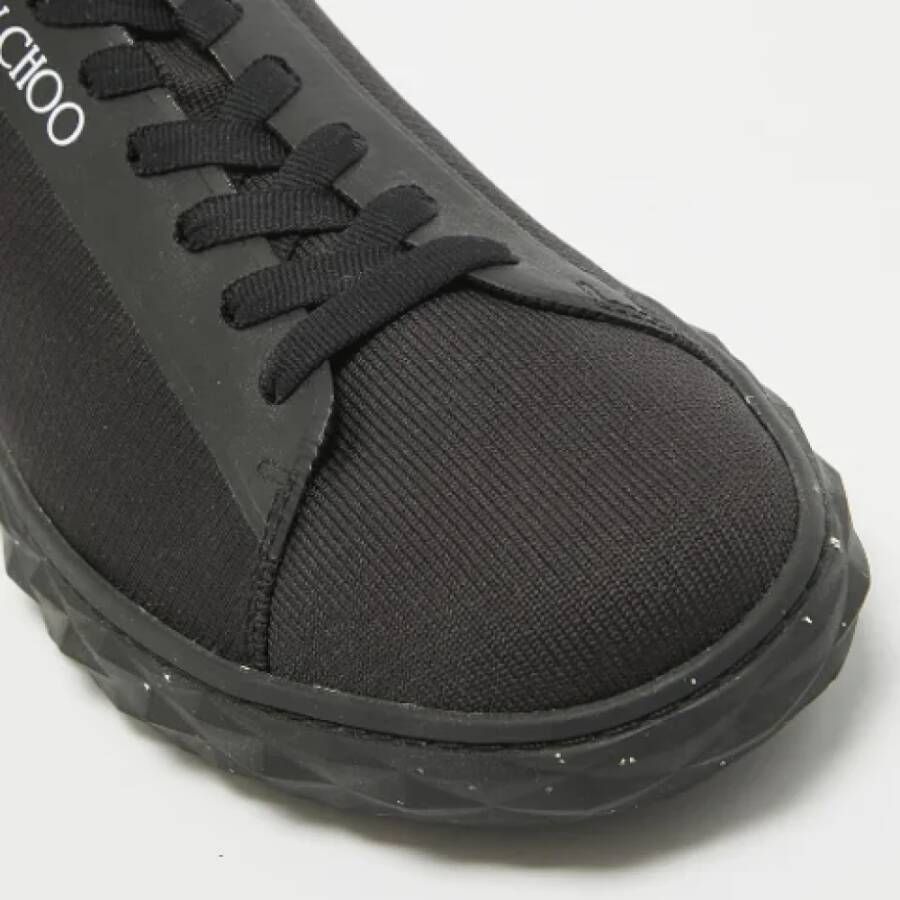 Jimmy Choo Pre-owned Fabric sneakers Black Heren