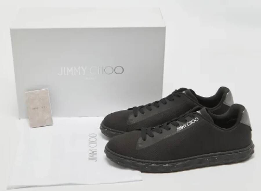 Jimmy Choo Pre-owned Fabric sneakers Black Heren