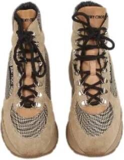 Jimmy Choo Pre-owned Fabric sneakers Brown Dames