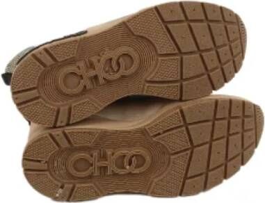 Jimmy Choo Pre-owned Fabric sneakers Brown Dames