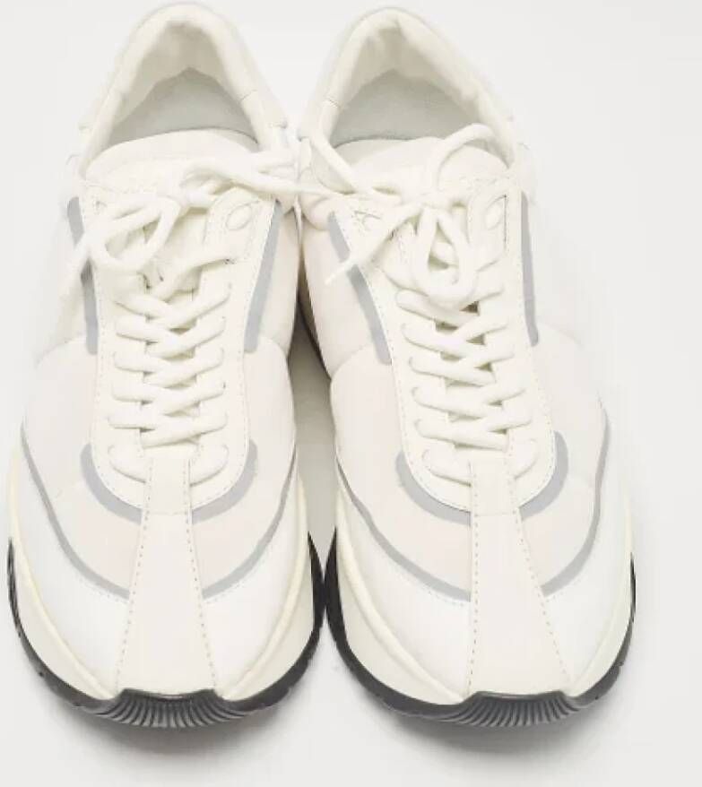 Jimmy Choo Pre-owned Fabric sneakers White Dames