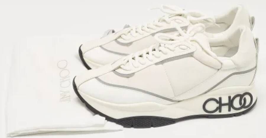 Jimmy Choo Pre-owned Fabric sneakers White Dames