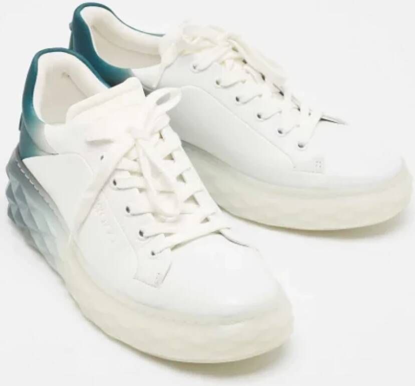 Jimmy Choo Pre-owned Fabric sneakers White Dames