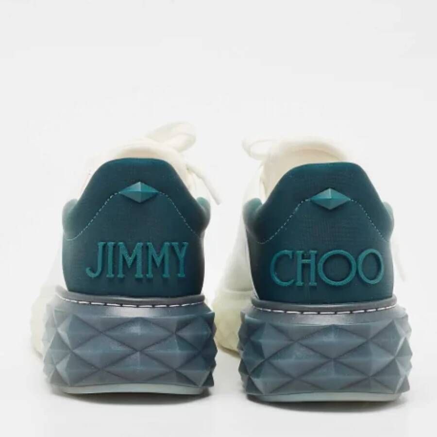 Jimmy Choo Pre-owned Fabric sneakers White Dames