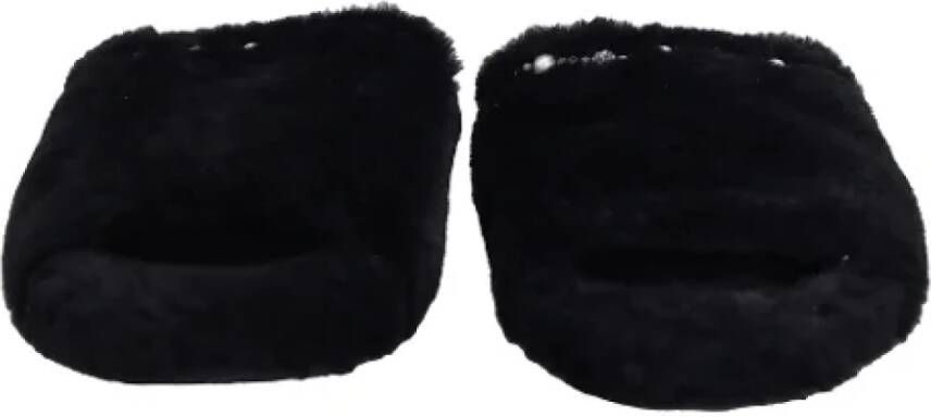 Jimmy Choo Pre-owned Fur sandals Black Dames