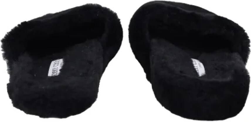 Jimmy Choo Pre-owned Fur sandals Black Dames