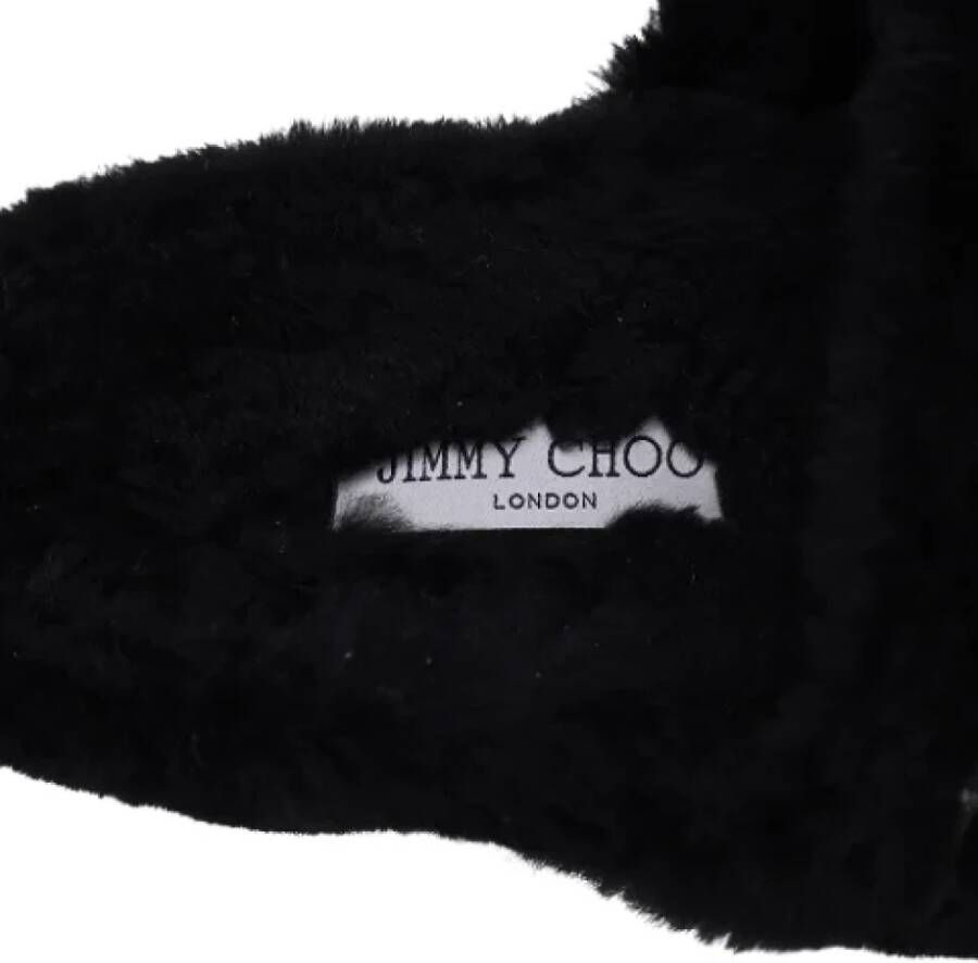 Jimmy Choo Pre-owned Fur sandals Black Dames