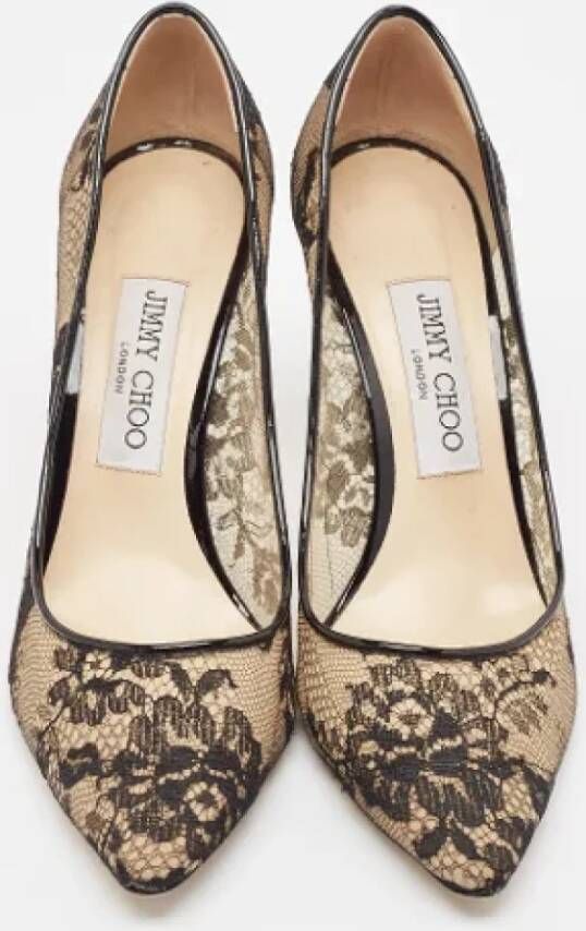 Jimmy Choo Pre-owned Lace heels Beige Dames