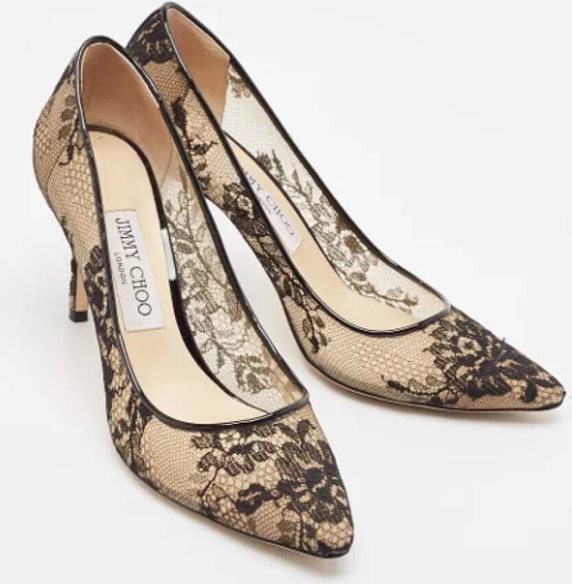 Jimmy Choo Pre-owned Lace heels Beige Dames