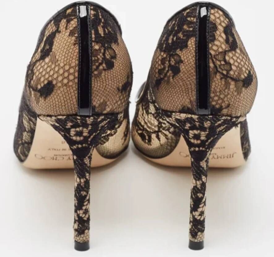 Jimmy Choo Pre-owned Lace heels Beige Dames