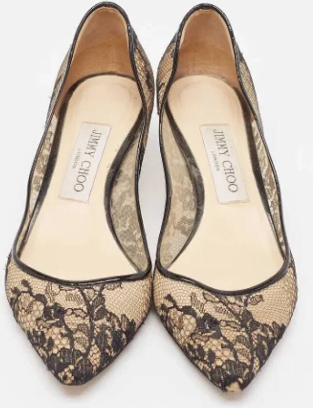 Jimmy Choo Pre-owned Lace heels Black Dames