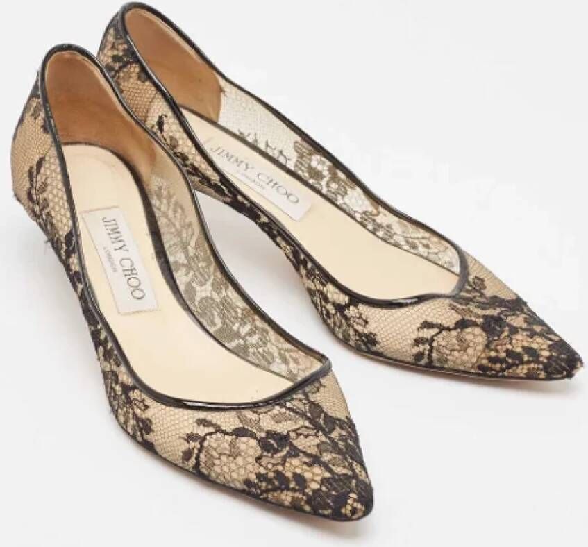 Jimmy Choo Pre-owned Lace heels Black Dames