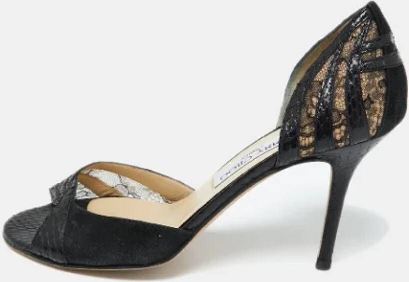 Jimmy Choo Pre-owned Lace heels Black Dames