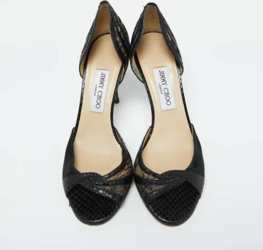 Jimmy Choo Pre-owned Lace heels Black Dames