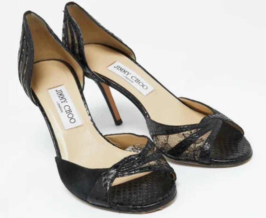 Jimmy Choo Pre-owned Lace heels Black Dames