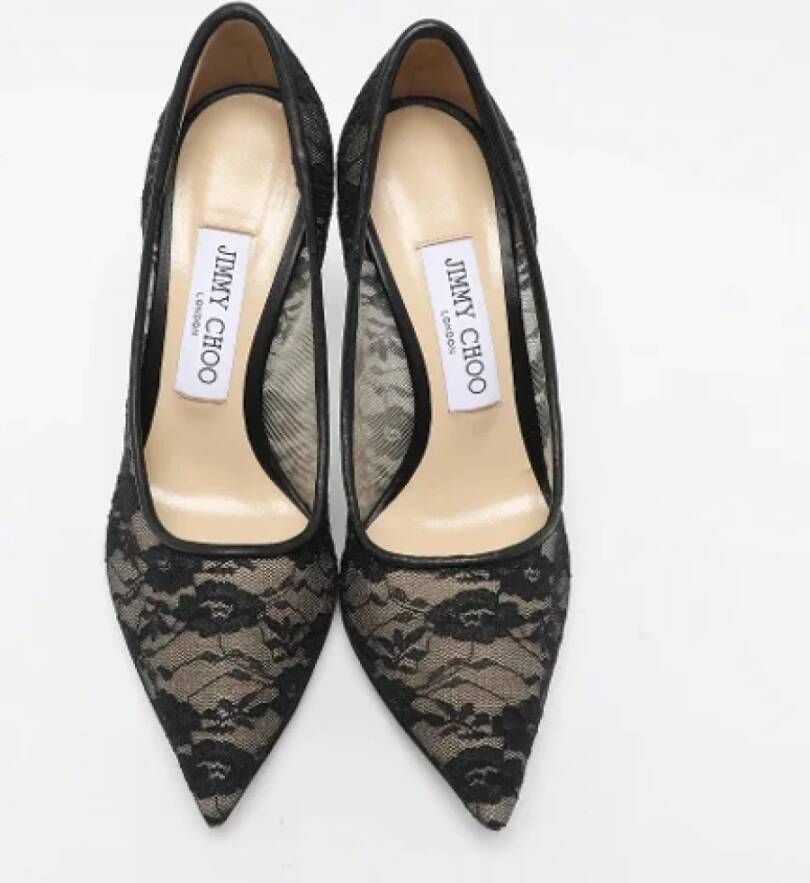 Jimmy Choo Pre-owned Lace heels Black Dames