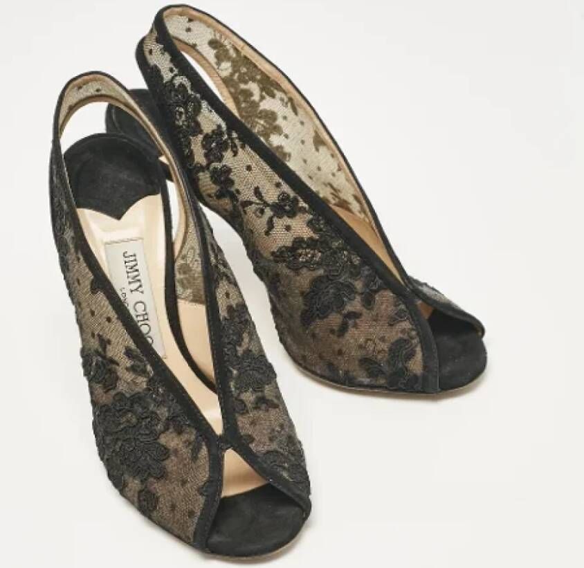 Jimmy Choo Pre-owned Lace heels Black Dames