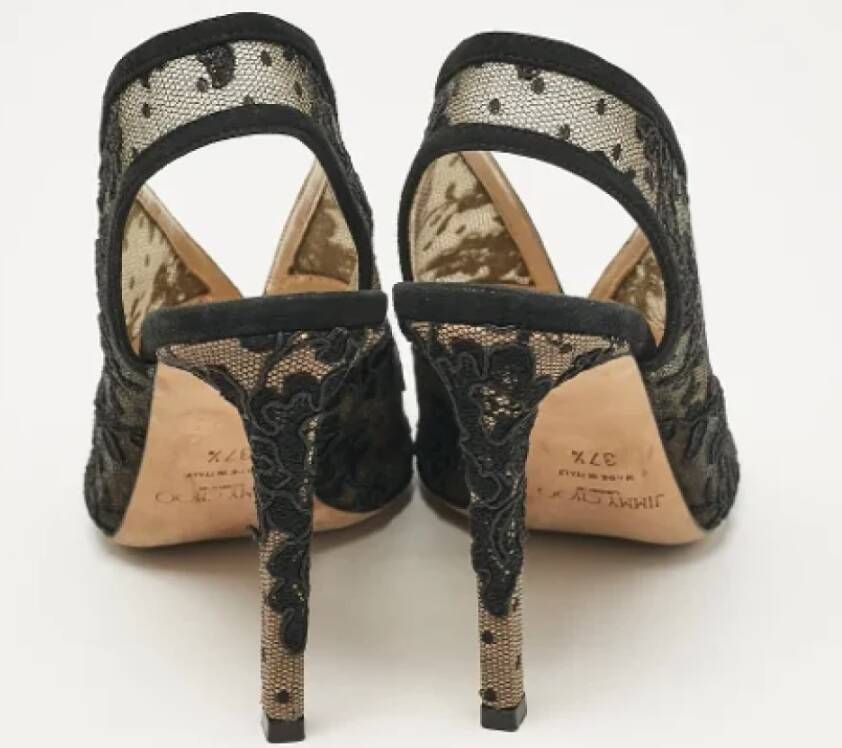 Jimmy Choo Pre-owned Lace heels Black Dames