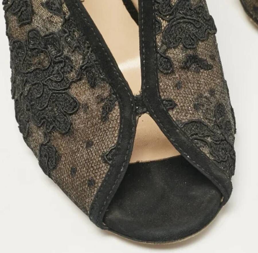 Jimmy Choo Pre-owned Lace heels Black Dames