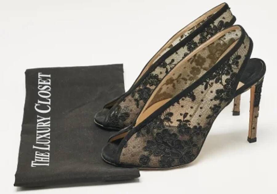 Jimmy Choo Pre-owned Lace heels Black Dames