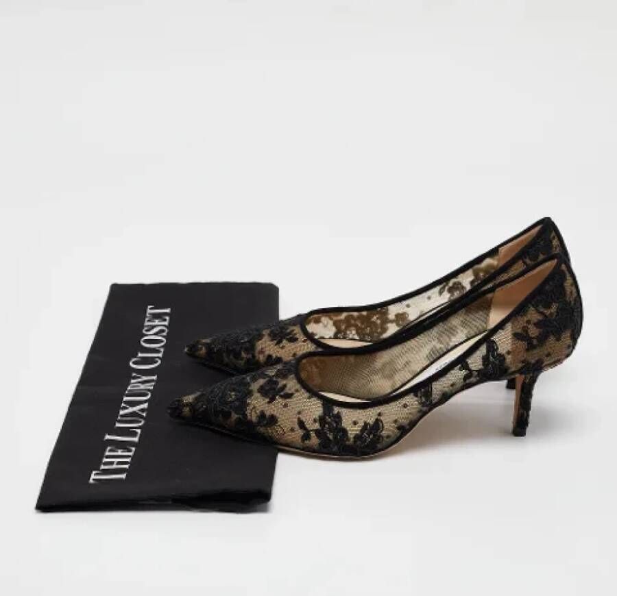 Jimmy Choo Pre-owned Lace heels Black Dames