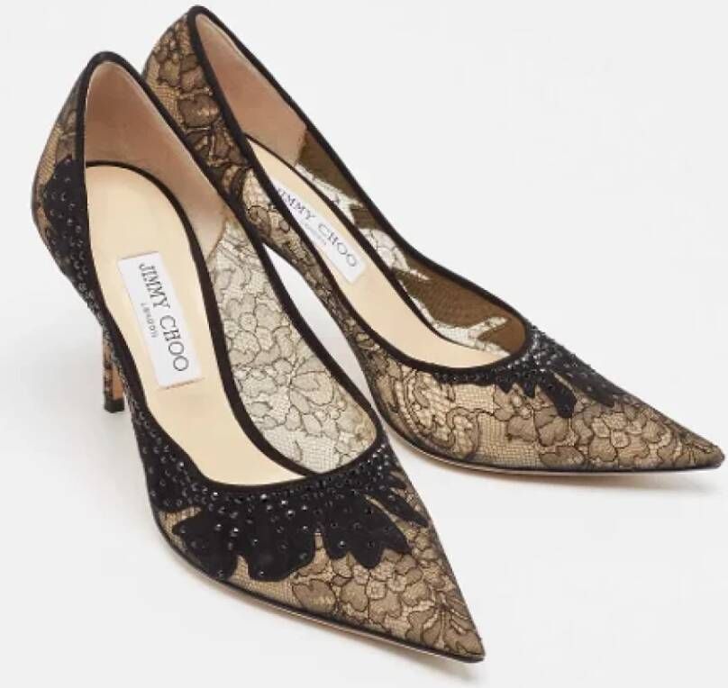 Jimmy Choo Pre-owned Lace heels Black Dames