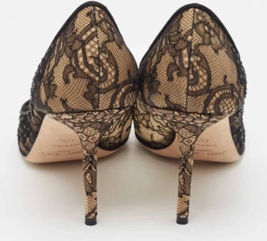 Jimmy Choo Pre-owned Lace heels Black Dames