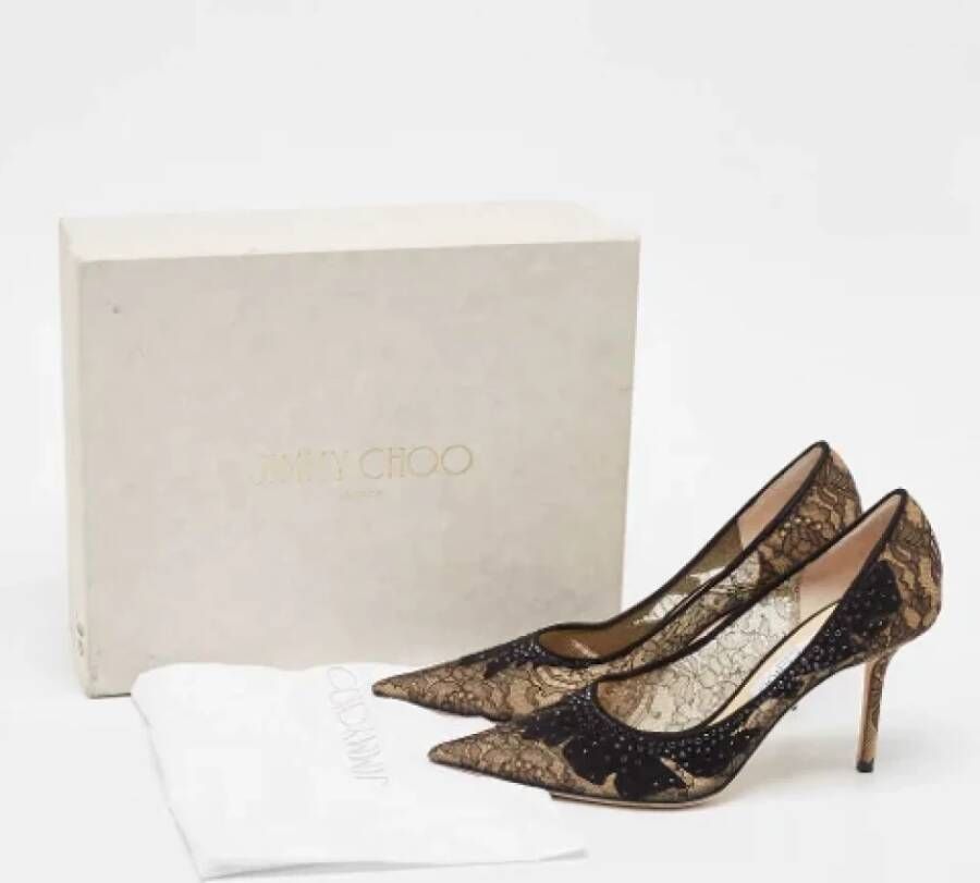 Jimmy Choo Pre-owned Lace heels Black Dames