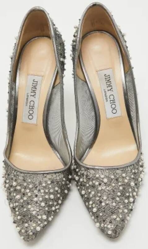 Jimmy Choo Pre-owned Lace heels Gray Dames