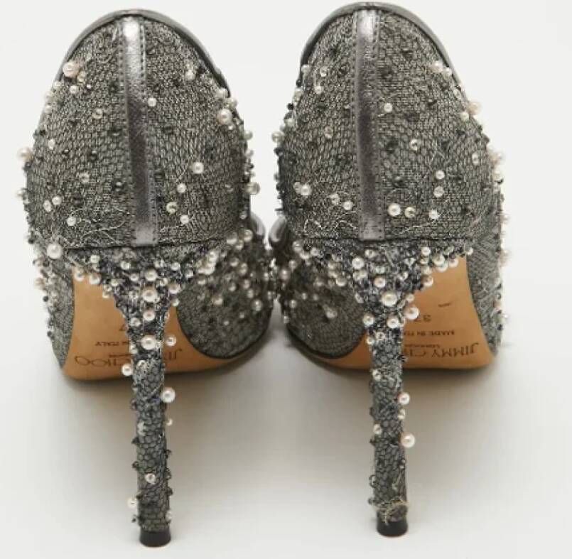 Jimmy Choo Pre-owned Lace heels Gray Dames