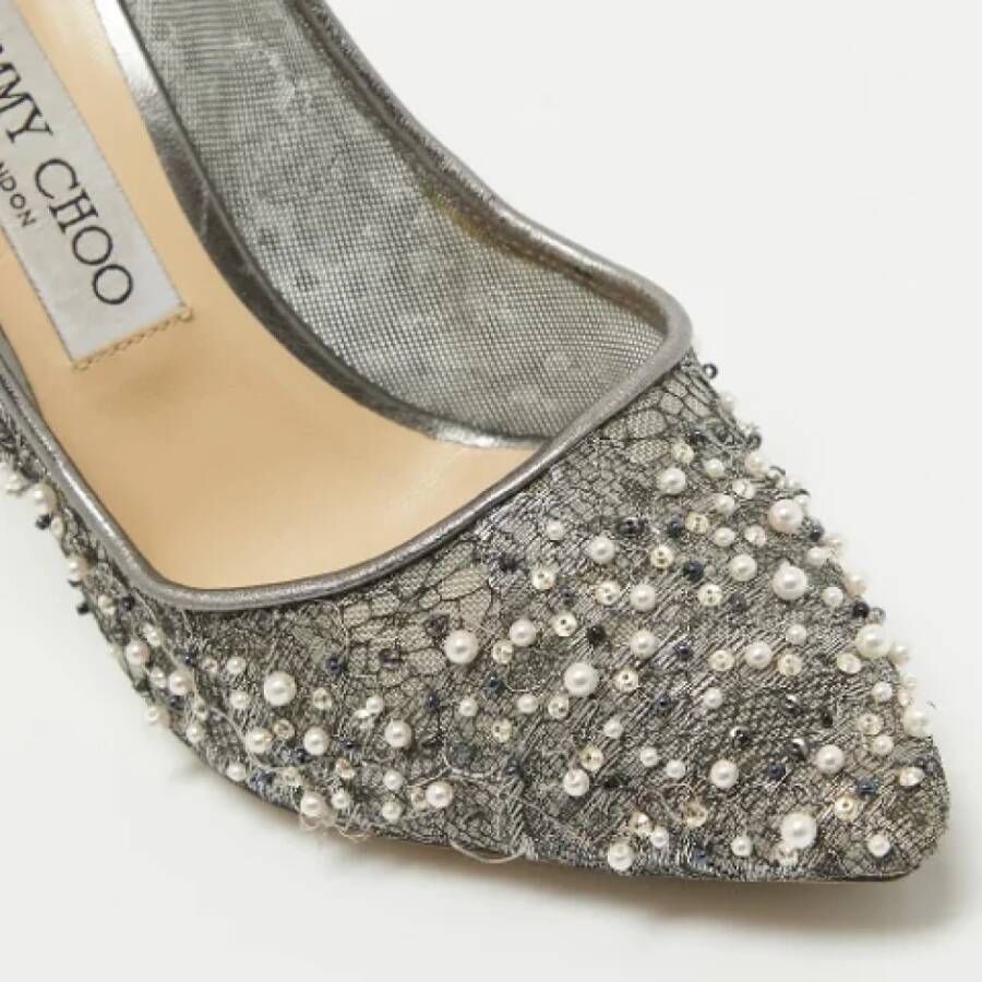 Jimmy Choo Pre-owned Lace heels Gray Dames