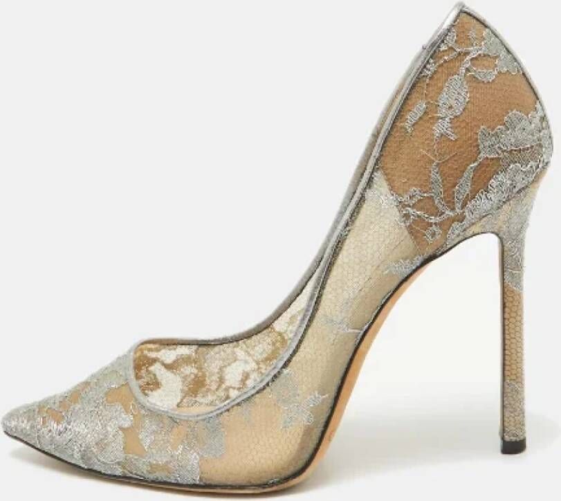 Jimmy Choo Pre-owned Lace heels Gray Dames