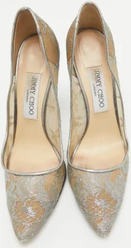 Jimmy Choo Pre-owned Lace heels Gray Dames