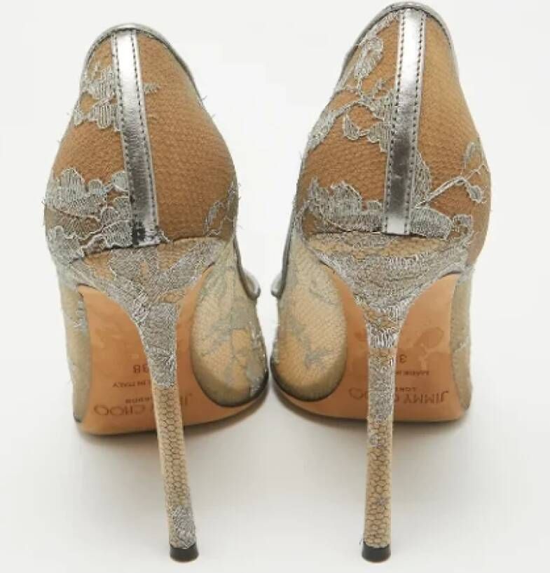 Jimmy Choo Pre-owned Lace heels Gray Dames