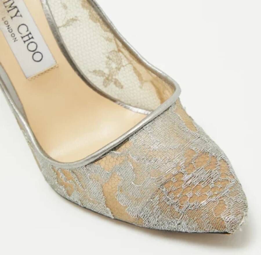 Jimmy Choo Pre-owned Lace heels Gray Dames