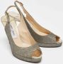 Jimmy Choo Pre-owned Lace sandals Gray Dames - Thumbnail 4