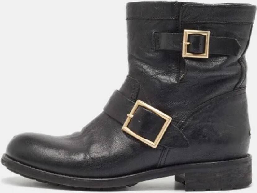 Jimmy Choo Pre-owned Leather boots Black Dames