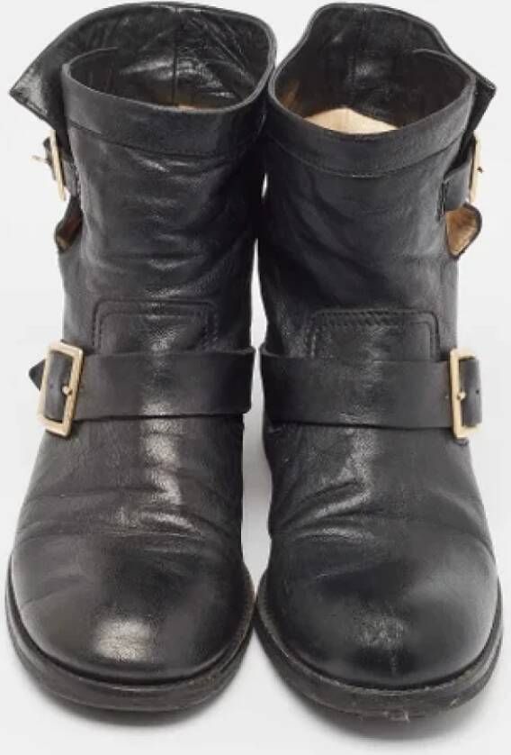 Jimmy Choo Pre-owned Leather boots Black Dames