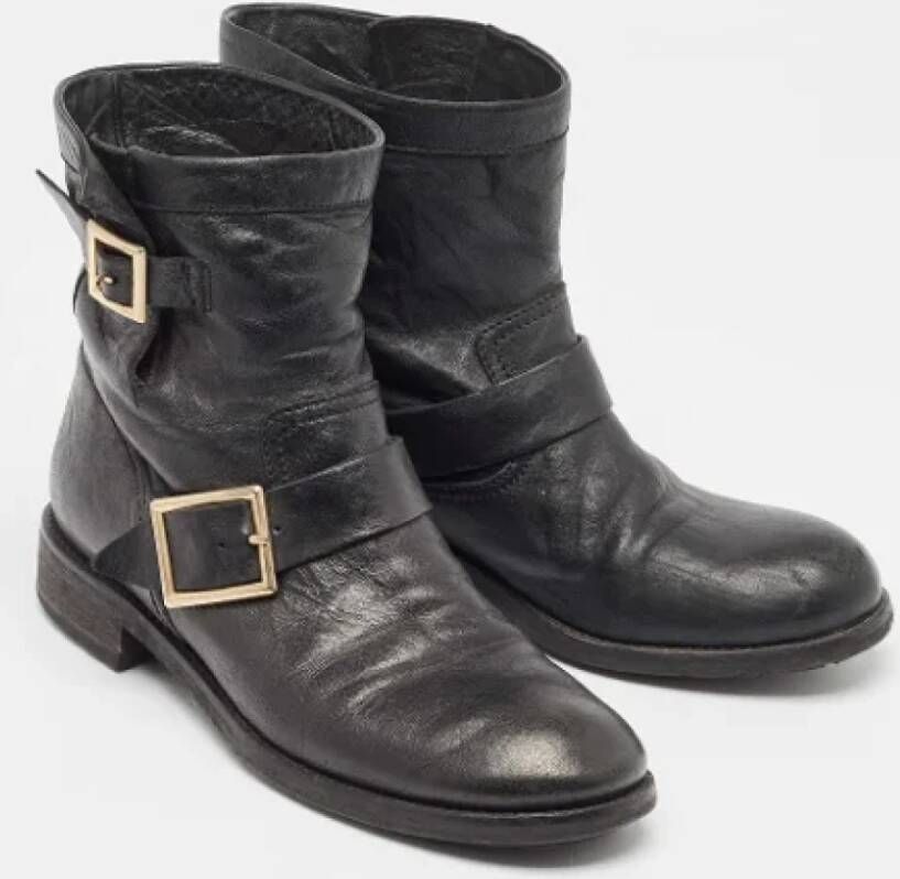 Jimmy Choo Pre-owned Leather boots Black Dames