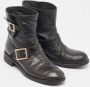 Jimmy Choo Pre-owned Leather boots Black Dames - Thumbnail 4