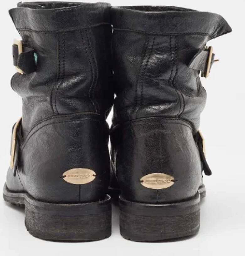 Jimmy Choo Pre-owned Leather boots Black Dames