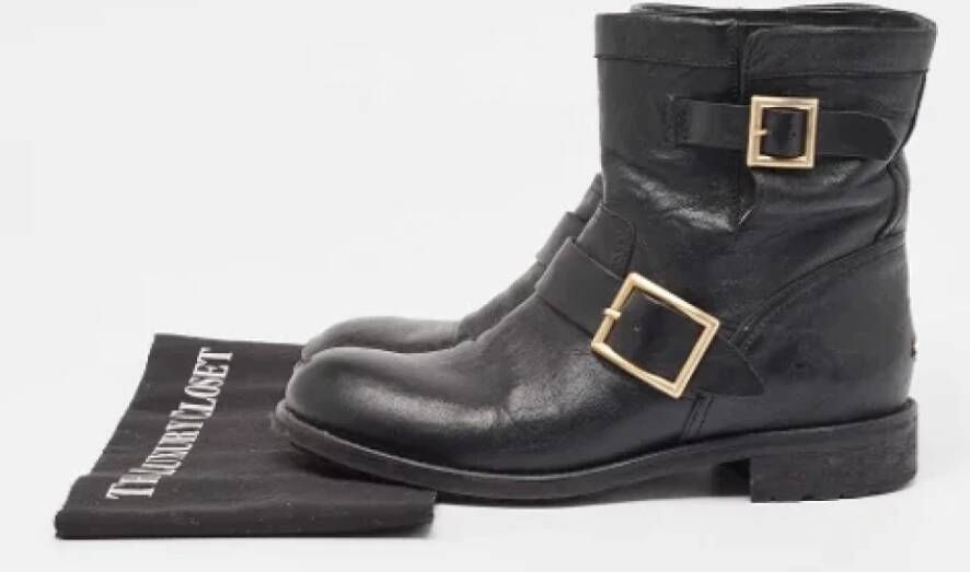 Jimmy Choo Pre-owned Leather boots Black Dames